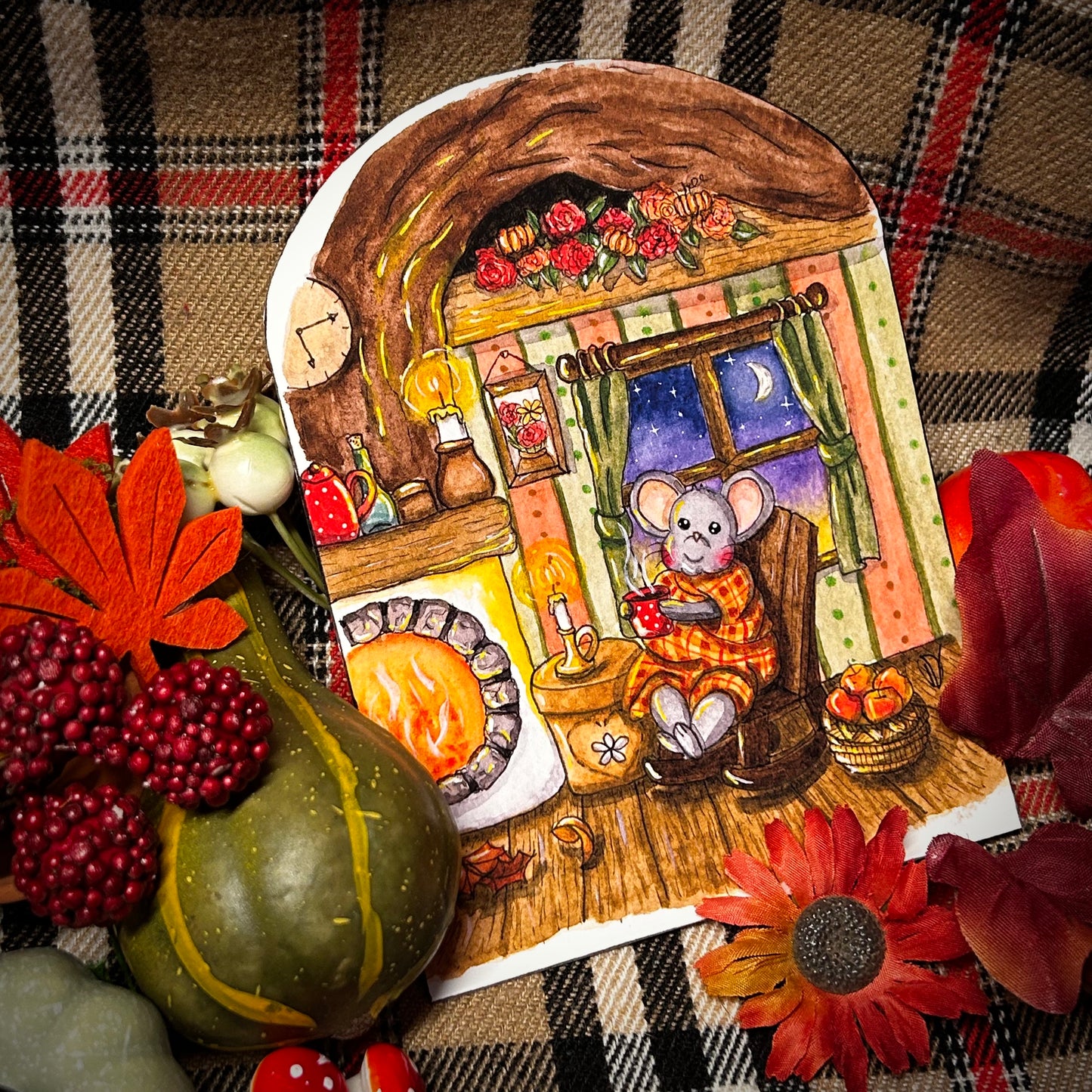 L’illustration « Douceur d’automne chez la souris »