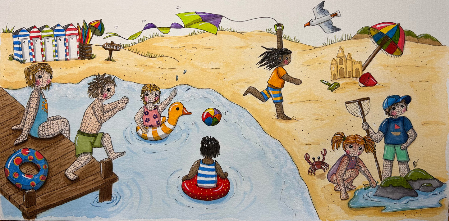 La tasse « Jeux d’été et grains de sable »